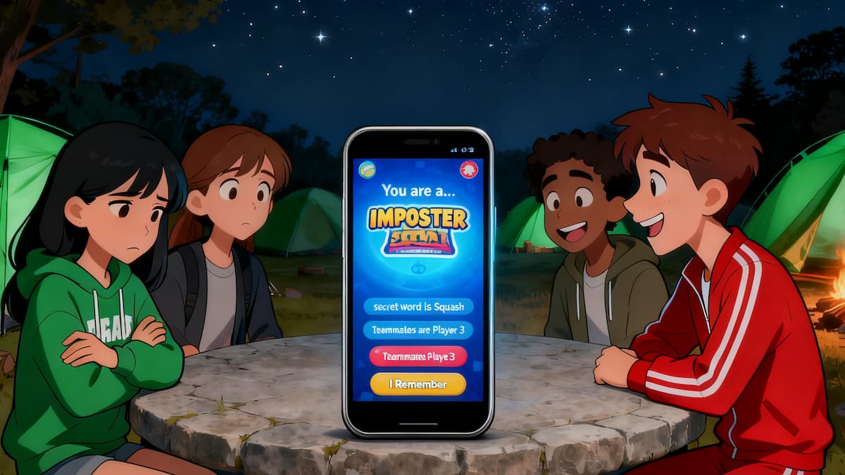 A group of friends playing Imposter Game, illustrating different group sizes.