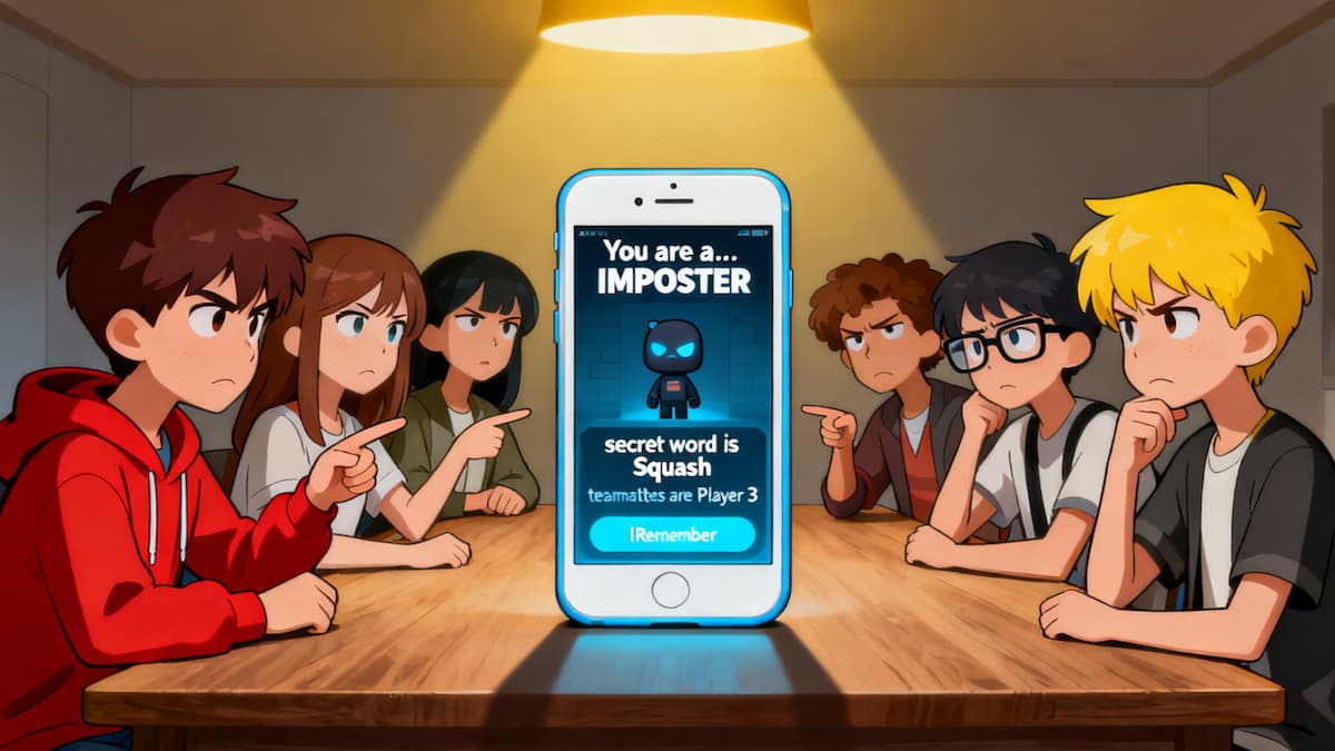 A medium-sized group playing Imposter Game with a Mr. White role.